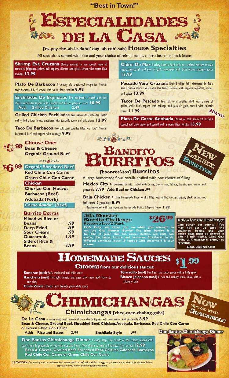 Eva's Mexican Food Restaurant - Casa Grande, AZ