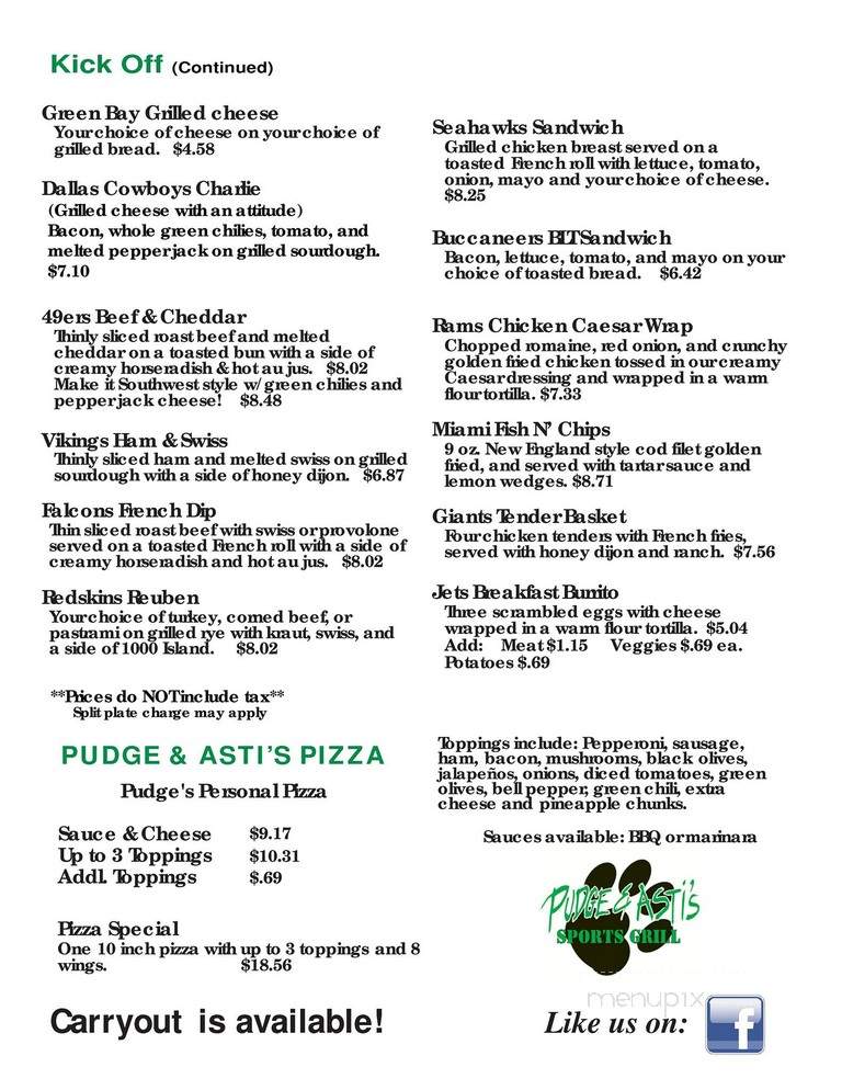 Pudge & Asti's Sports Grill - Prescott, AZ