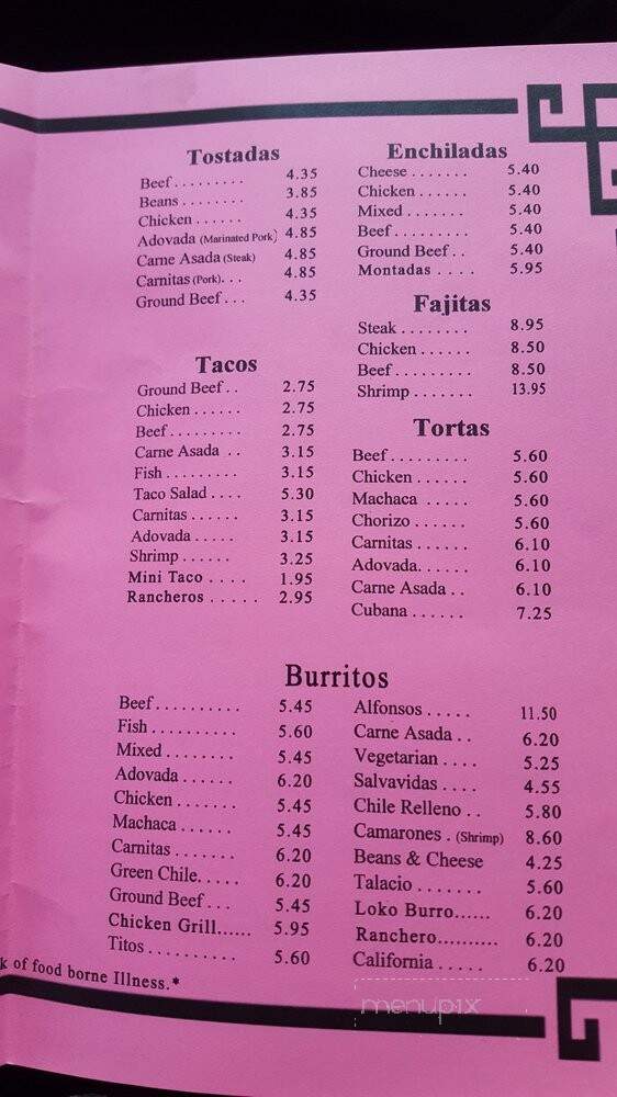 Alfonso's Mexican Food - Chino Valley, AZ